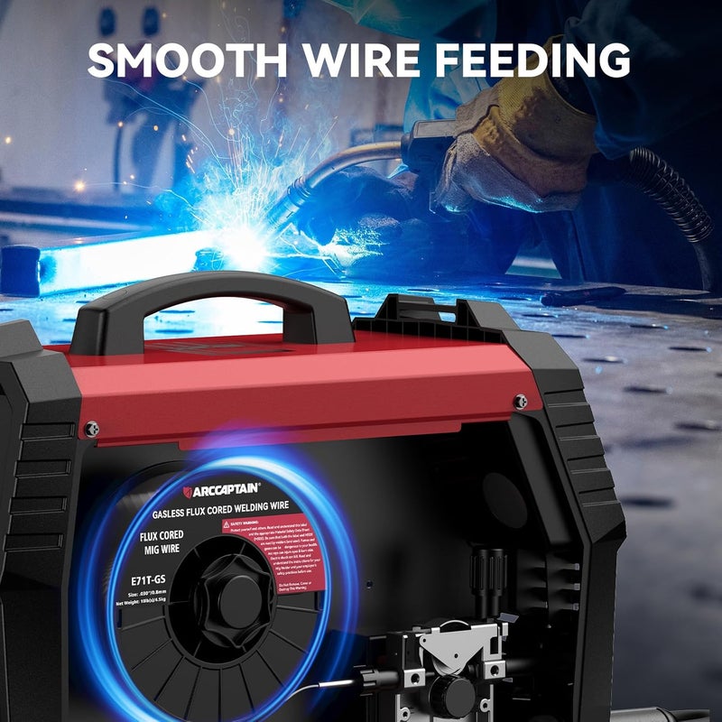 ARCCAPTAIN Flux Core Welding Wire .030, E71T-GS 030" Flux Core Welding Wire Gasless Low Splatter 10Lbs Mig Welding Wire Mild Carbon Steel Compatible With Lincoln Miller Forney Harbor Welder 4.5KG - Image 3